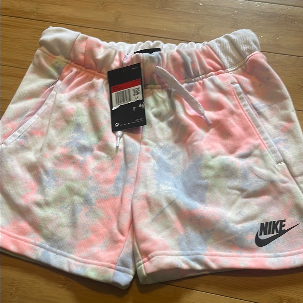 Nike Kids Tie-Dye Shorts - Pink, Blue, Green
